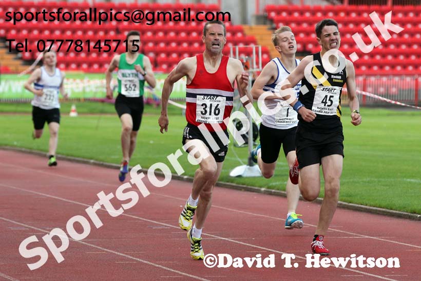 Senior graded 800 metres, 2019 North East Grand Prix, Gateshead Stadium. Photo: David T. Hewitson/Sports for All Pics